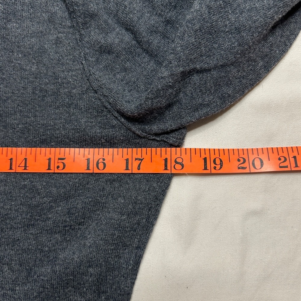 Nollie Sweater V Neck Women's L Gray Cotton Cashmere Fitted Y2K Skater Girl - Picture 9 of 9